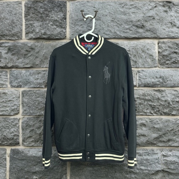 Polo Ralph Lauren Big Boy Fleece Cotton Blend Baseball Jacket - Picture 1 of 2